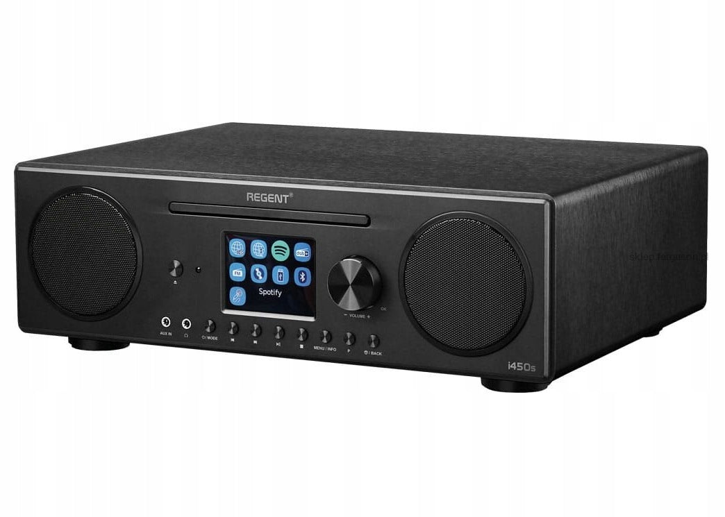 Mini CD Tower Internet Radio Spotify DAB+ FM I450S Black with Remote Control Packaging status original