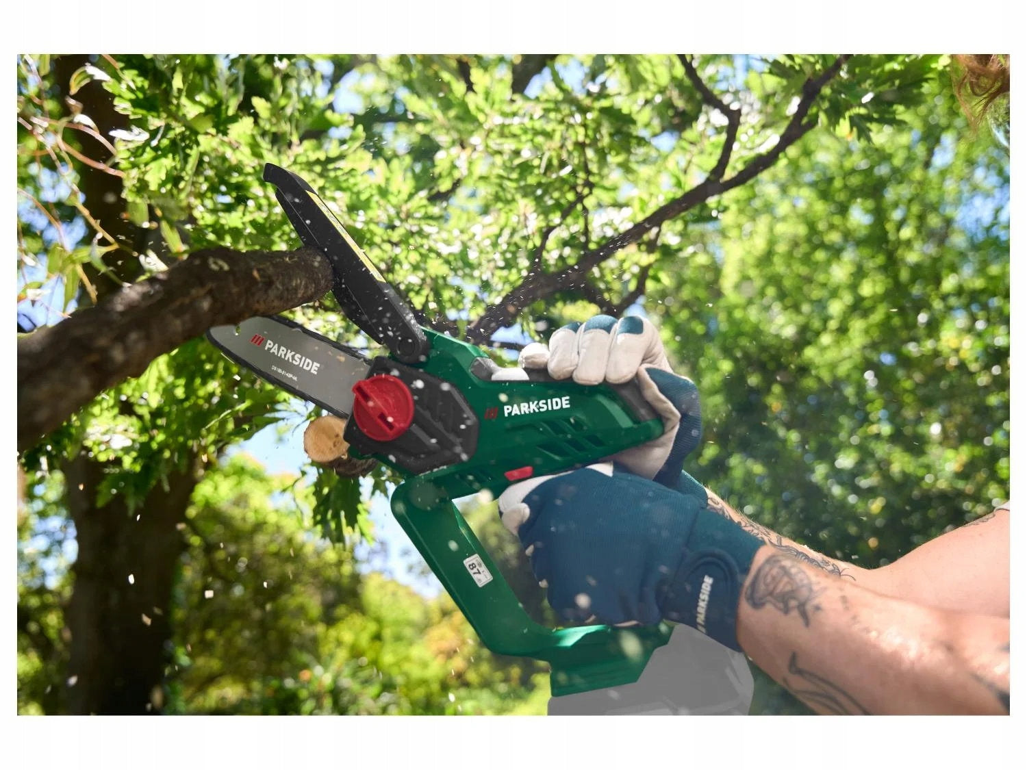 Mini Chainsaw PARKSIDE 20V PAGHS C4 Branch Saw Suitcase Power supply rechargeable battery
