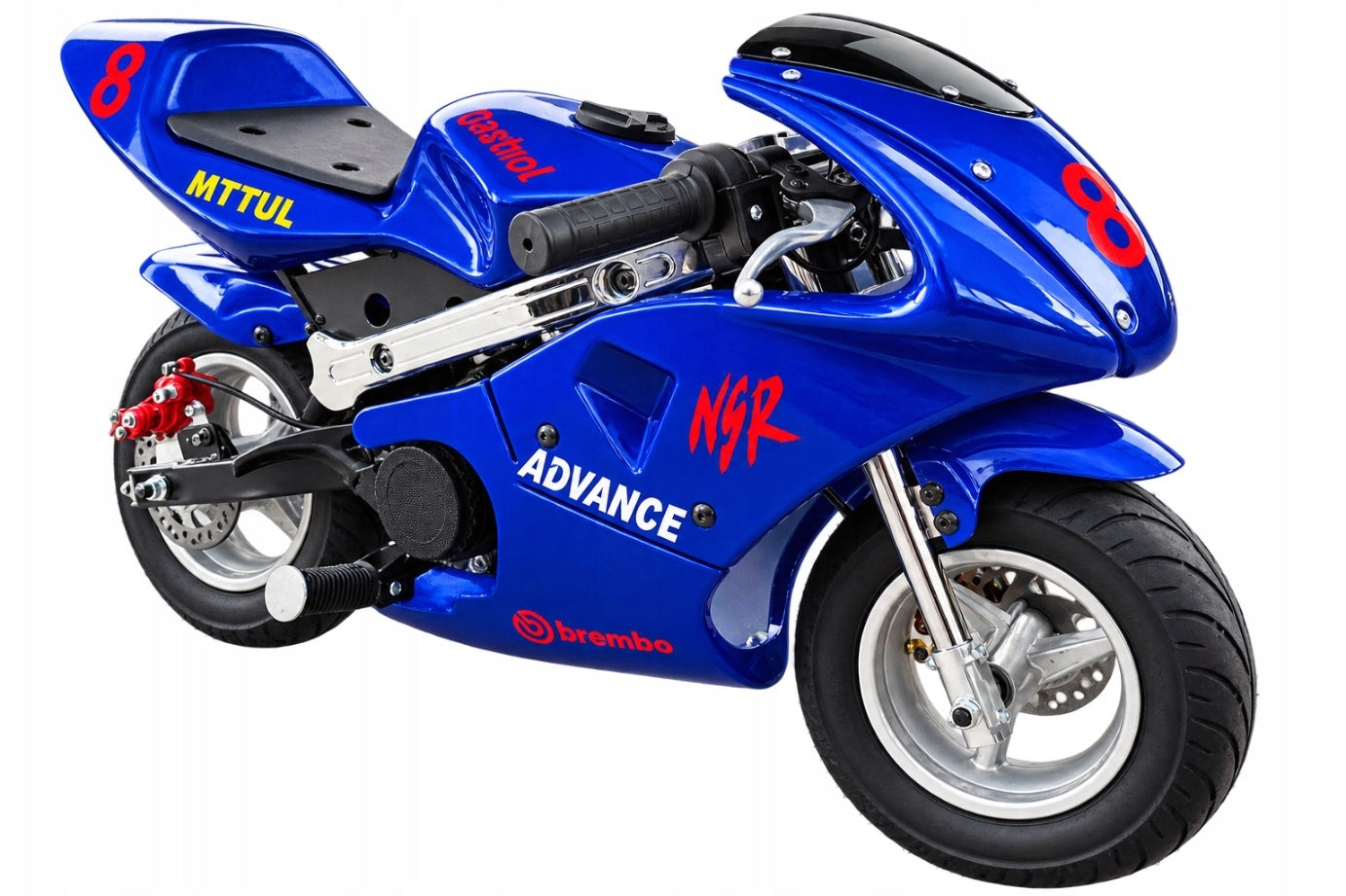 Mini Chaser Pocket Bike Moto 49cc Combustion Motorcycle - Blue Color Manufacturer code CELITPOCKET49CC
