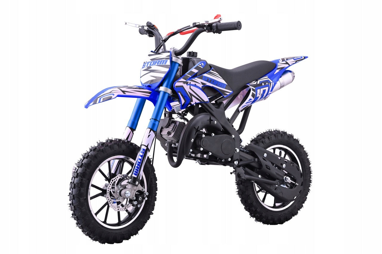 Mini Cross 49cc STORM Combustion Motorcycle Kids Motorcycle 40km/h Blue