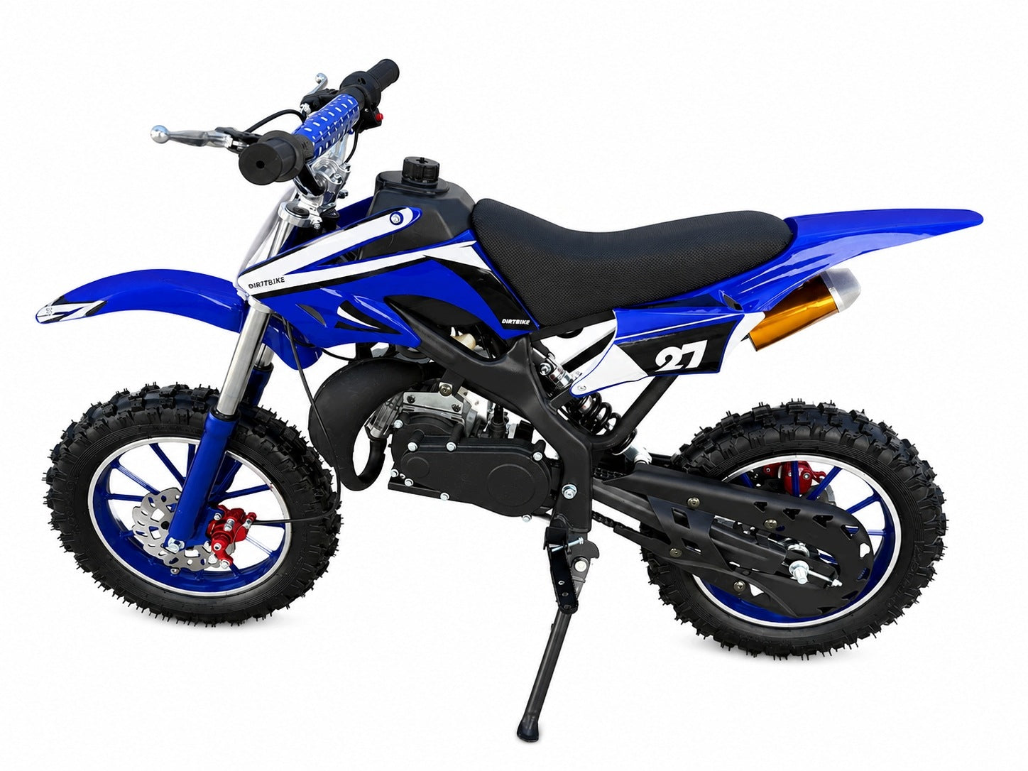 Mini Cross Moto 49cc Combustion on Wheels 10 Inches Motorcycle - Blue