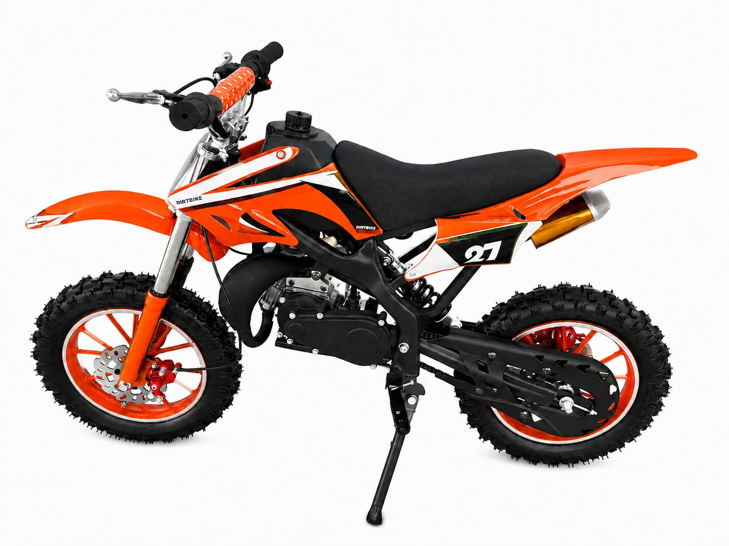 Mini Cross Moto 49cc Combustion on Wheels 10 Inches Motorcycle - Orange