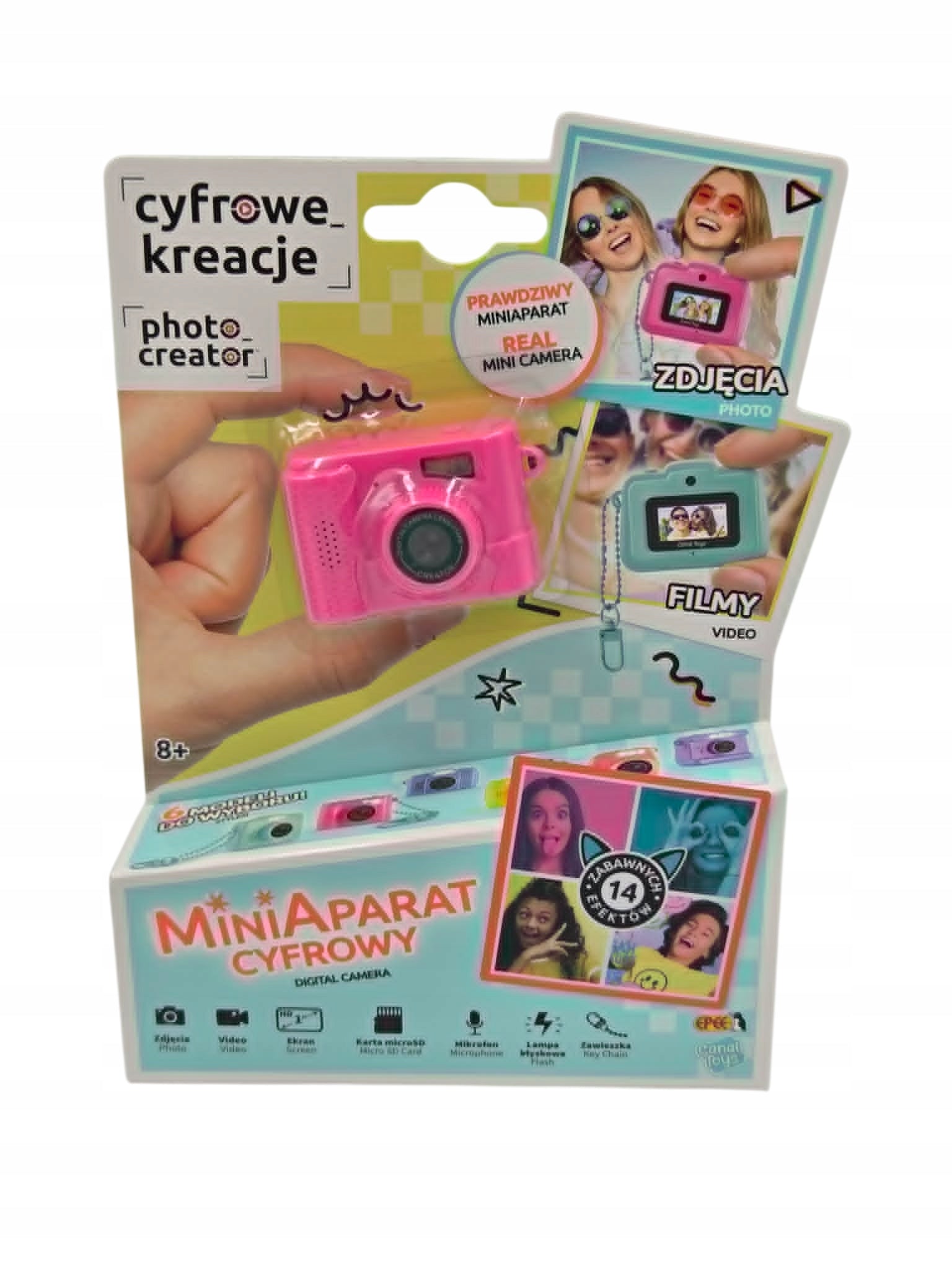 Mini Digital Camera COMPACT pink Epee Digital Creations Keychain
