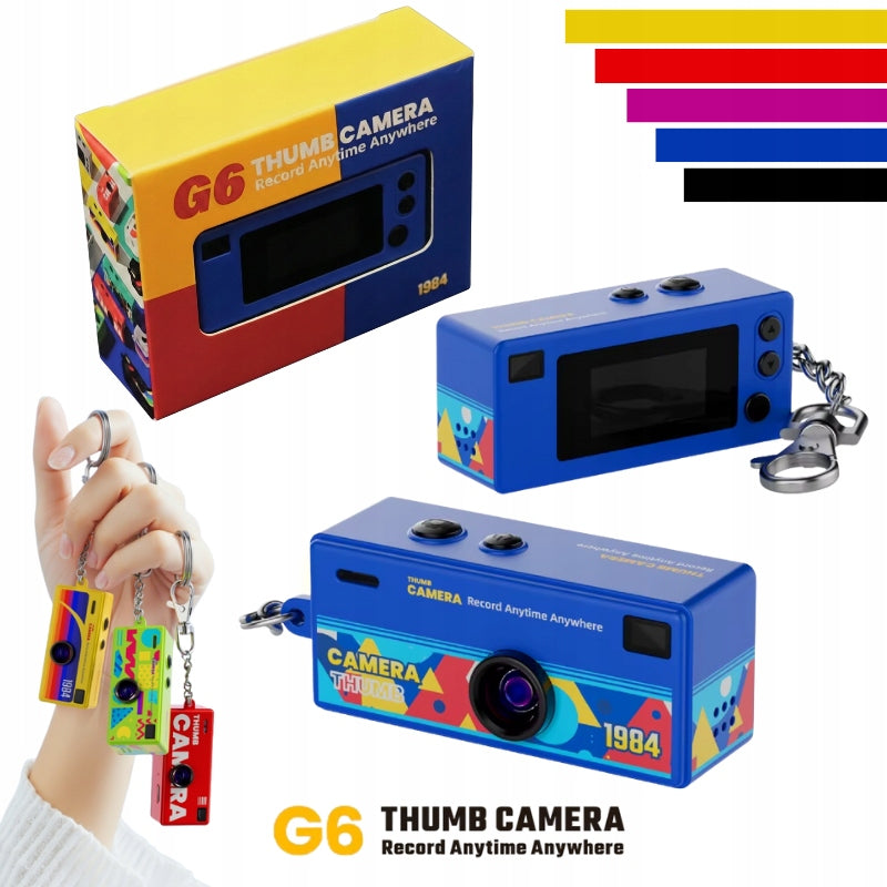 Mini Digital Camera G6 THUMB CAMERA RETRO HD 1984 Keychain Blue Brand no brand