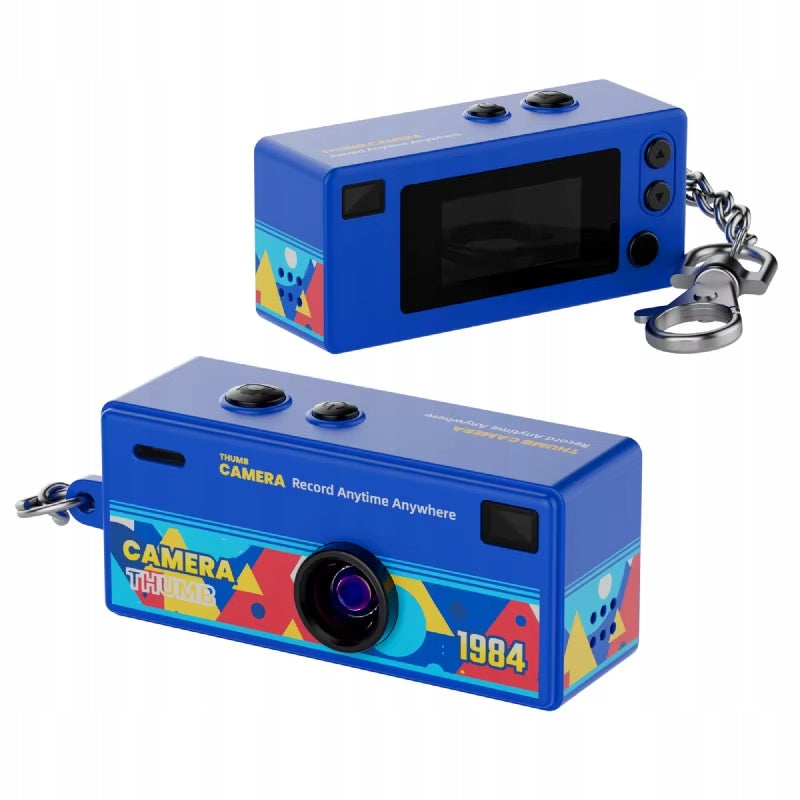 Mini Digital Camera G6 THUMB CAMERA RETRO HD 1984 Keychain Blue Manufacturer code "Blue"