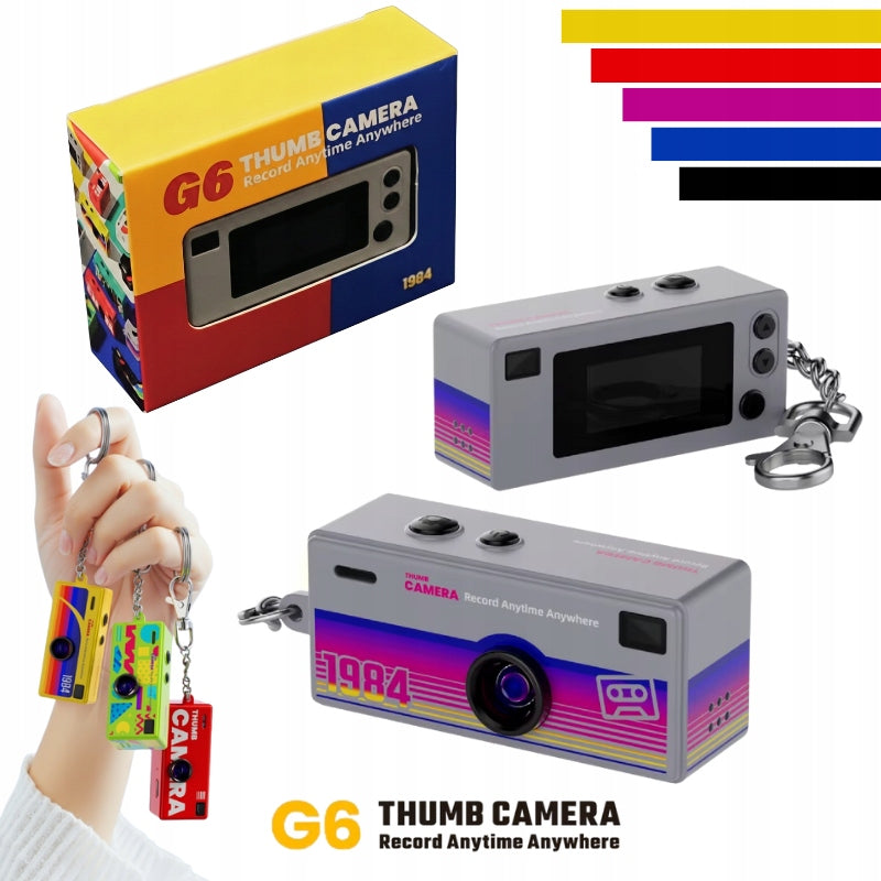 Mini Digital Camera G6 THUMB CAMERA RETRO HD 1984 Keychain Grey Brand no brand