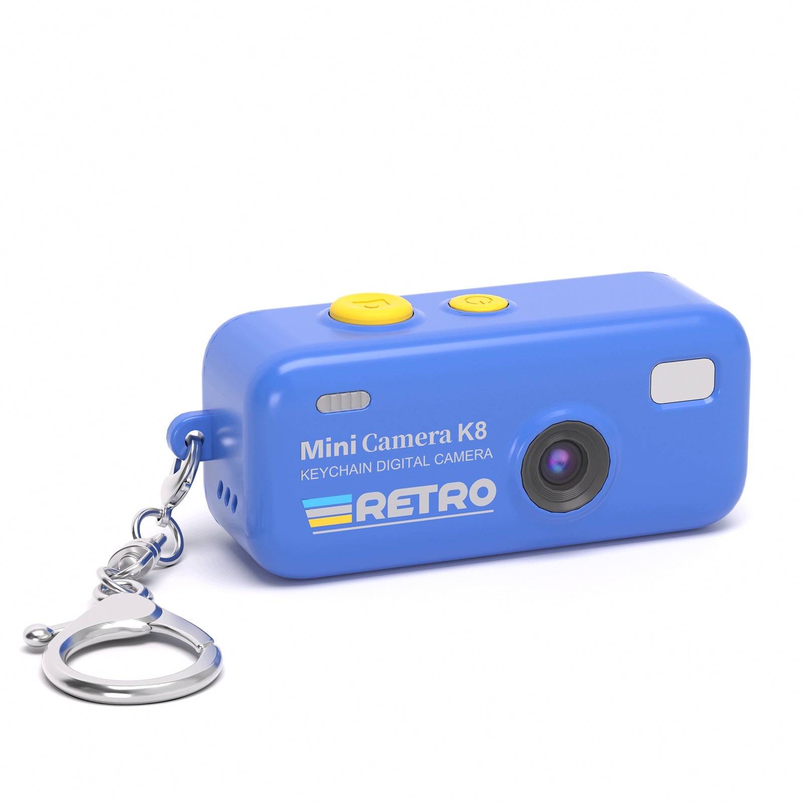 Mini Digital Camera Retro K8 HD Camera Keychain Vlogging Photo Video Blue Manufacturer code PDD