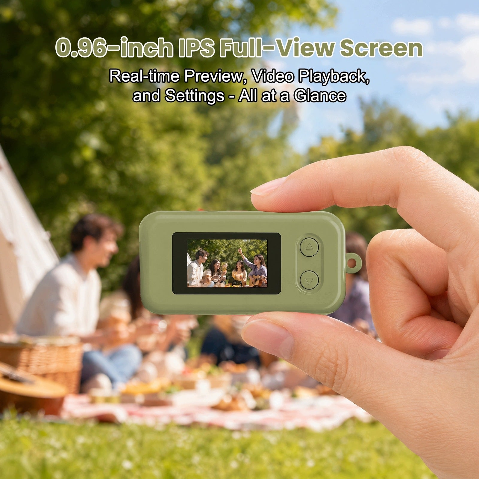 Mini Digital Camera Retro K8 HD Camera Keychain Vlogging Photo Video Green Brand no brand