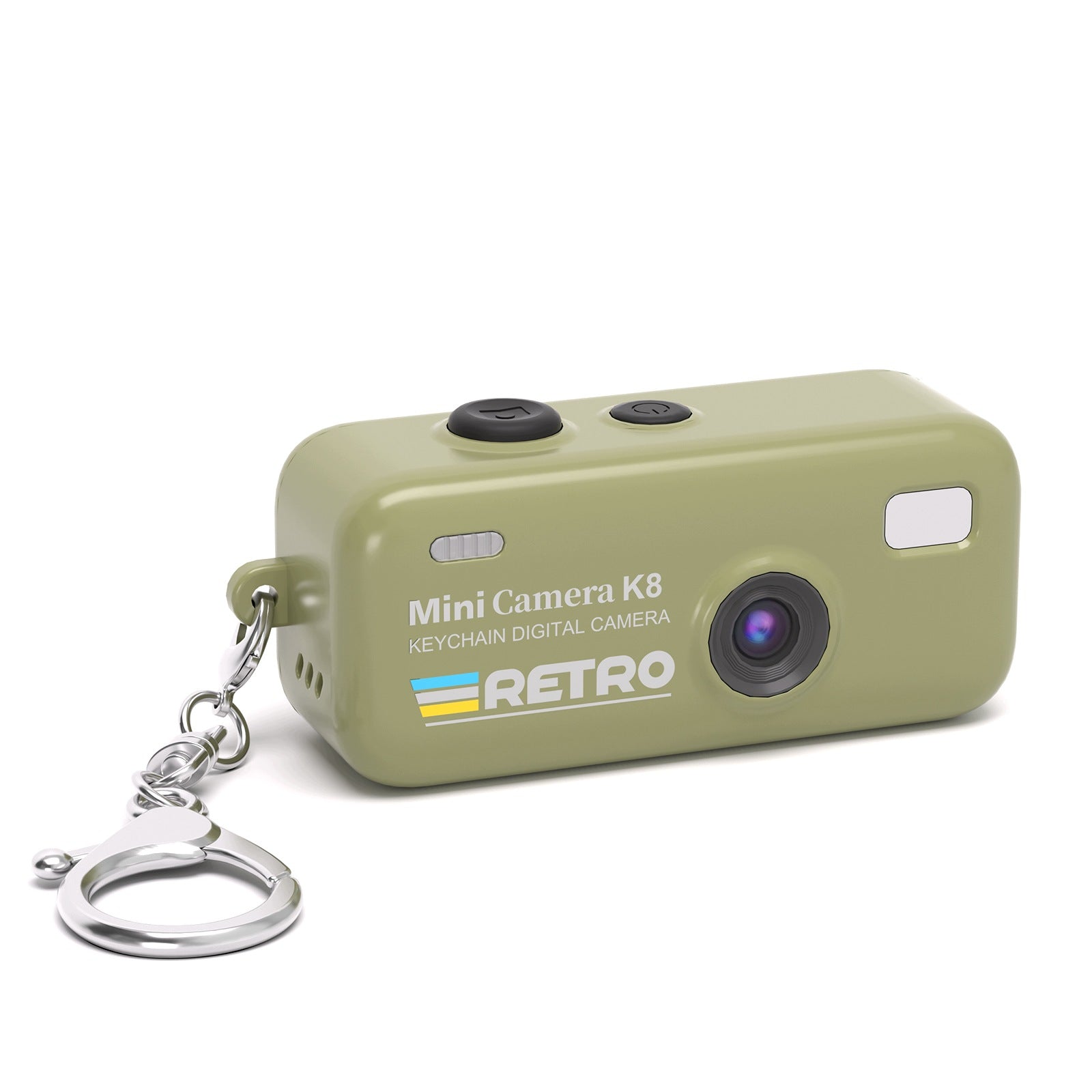 Mini Digital Camera Retro K8 HD Camera Keychain Vlogging Photo Video Green Manufacturer code PDD