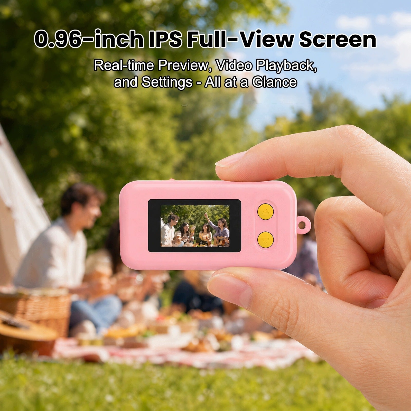 Mini Digital Camera Retro K8 HD Camera Keychain Vlogging Photo Video Pink Brand no brand