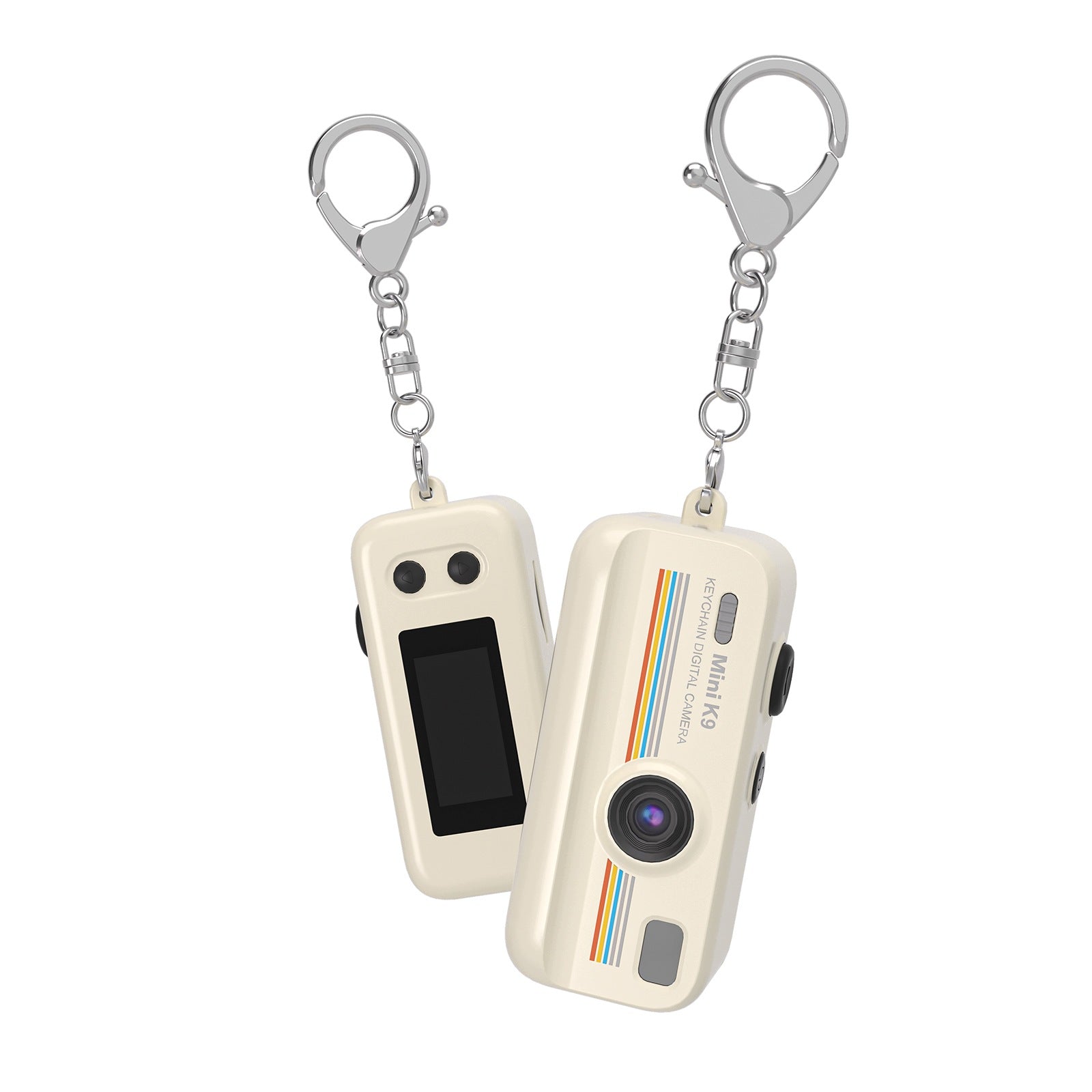 Mini Digital Camera Retro K9 HD Camera Vlogging Keychain Photo Video Beige Manufacturer code PDD