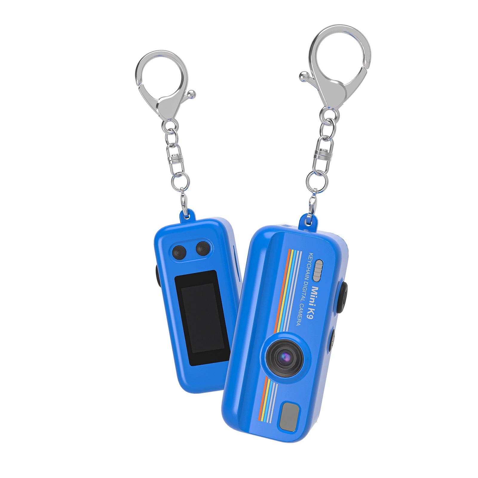 Mini Digital Camera Retro K9 HD Camera Vlogging Keychain Photo Video Blue Manufacturer code PDD