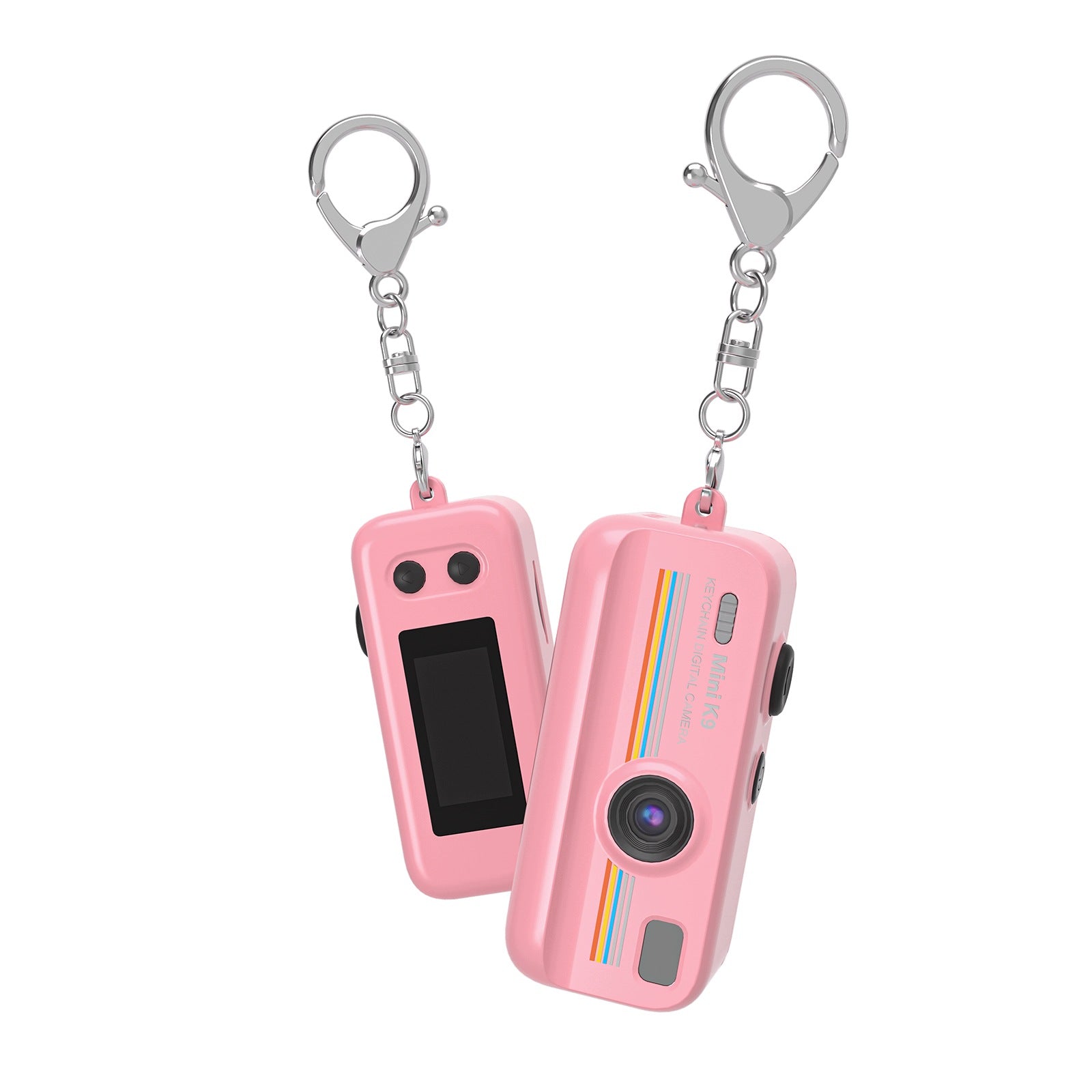 Mini Digital Camera Retro K9 HD Camera Vlogging Keychain Photo Video Pink Manufacturer code PDD