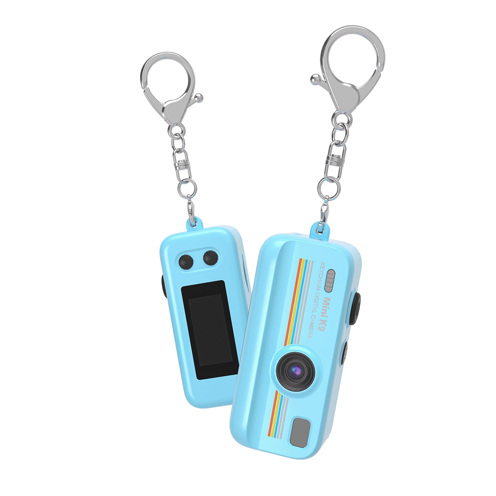 Mini Digital Camera Retro K9 HD Camera Vlogging Keychain Photo Video Turquoise Manufacturer code PDD