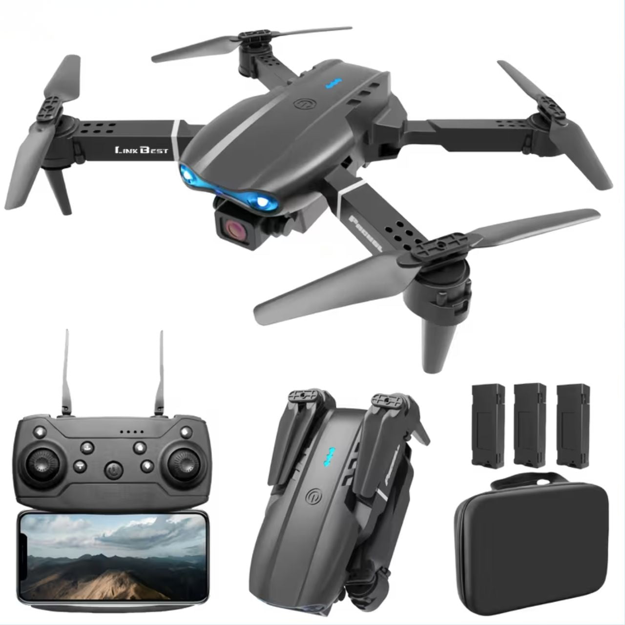 Mini Drone Dual HD Camera Maintaining Height 360° Flip Portable