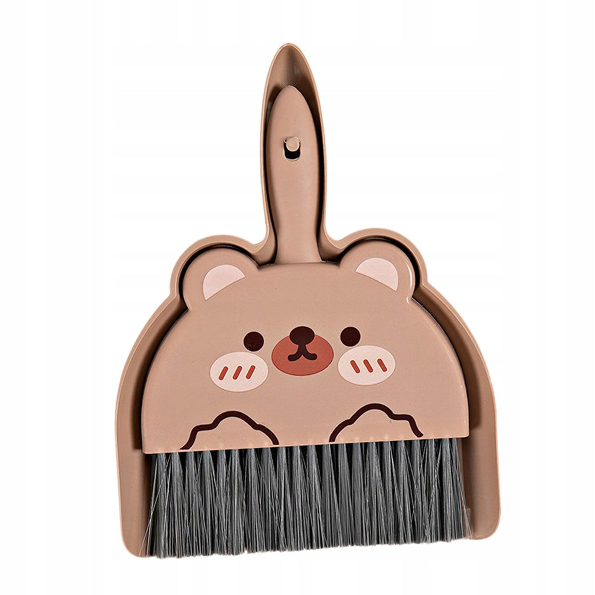 Mini Dustpan And Brush Set with Compact Cleaning Brush Small brown bear