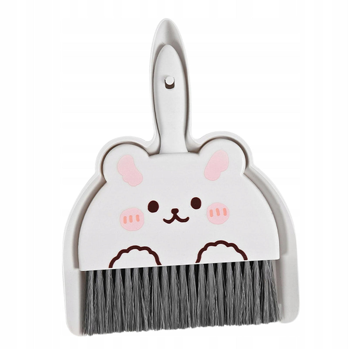 Mini Dustpan And Brush Set with Compact Cleaning Brush Small white bunny