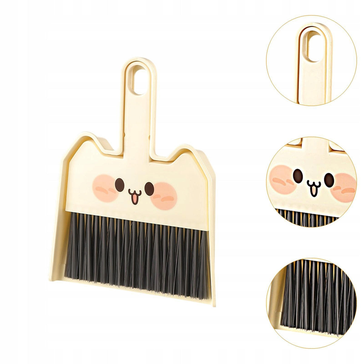 Mini Dustpan and Brush Set Portable for Small Space Desktop Style C Packaging status original