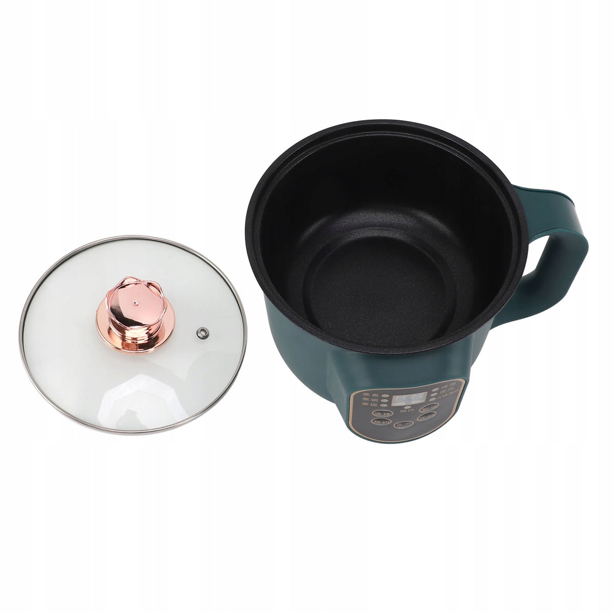 Mini Electric Cooker, Food Grade 600W Power Green Non Stick 1,8