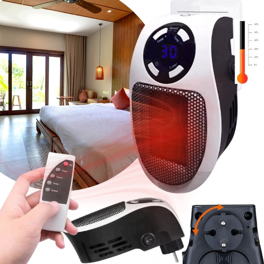 Mini Electric Heater 500W with Remote Control Temperature Control 15 – 32°C