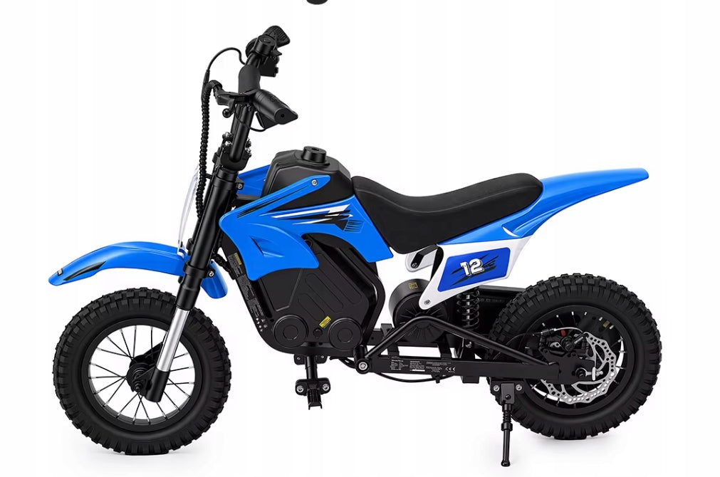 Mini Electric Motorcycle for Kids, 350W, Blue Packaging status original