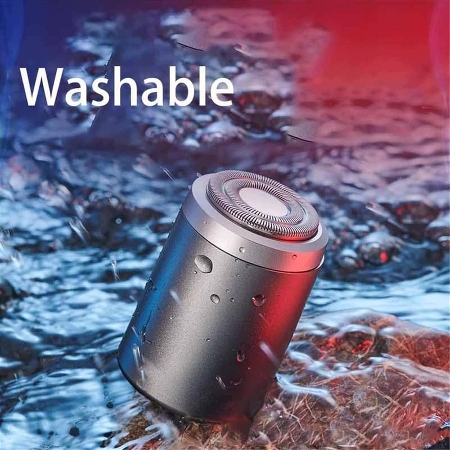 Mini Electric Shaver Men's Portable USB Waterproof IPX7 Pocket Manufacturer code Mini Golarka Męska USB IPX7 Szara