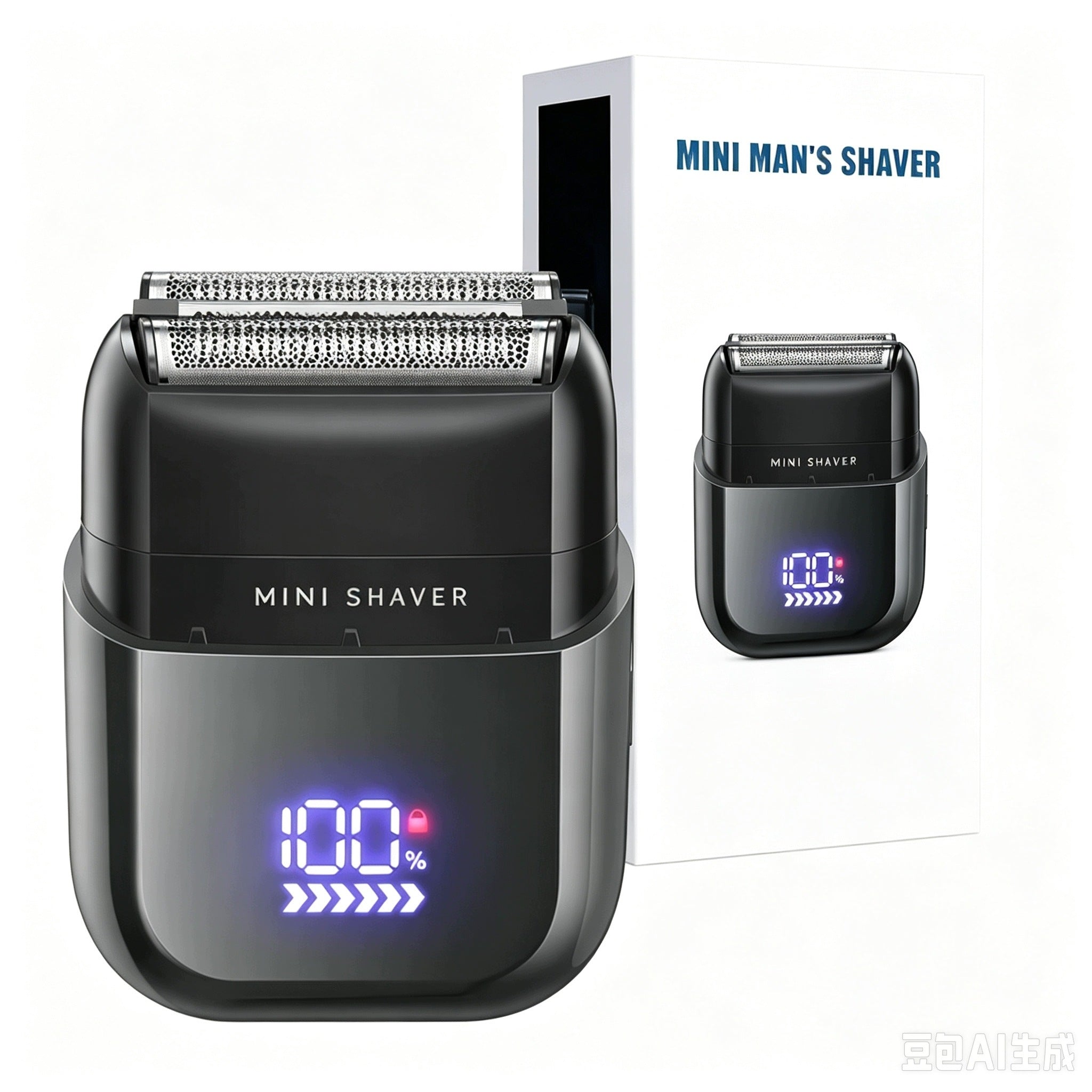 Mini Electric Shaver With LED Display Waterproof IPX7 900mAh