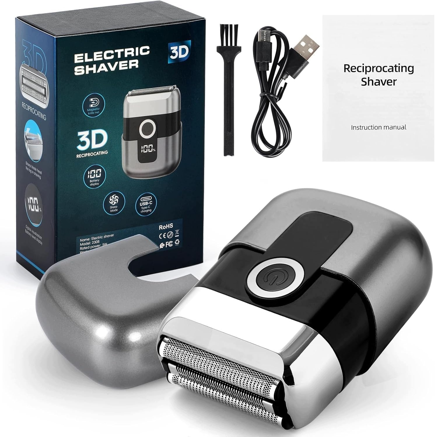 Mini Electric Shaver for Men IPX7 Waterproof Razor