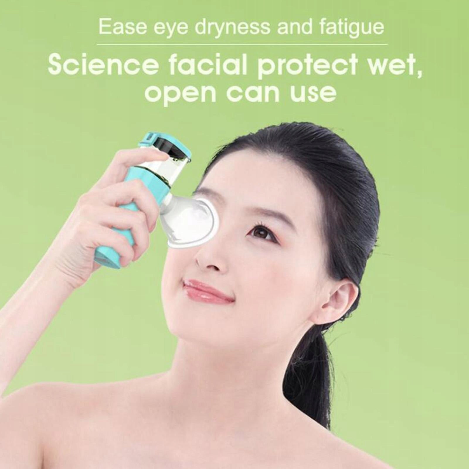 Mini Facial Mister Silk Eye Mask Cooling Gel Pad Hot Cold Compress for blue
