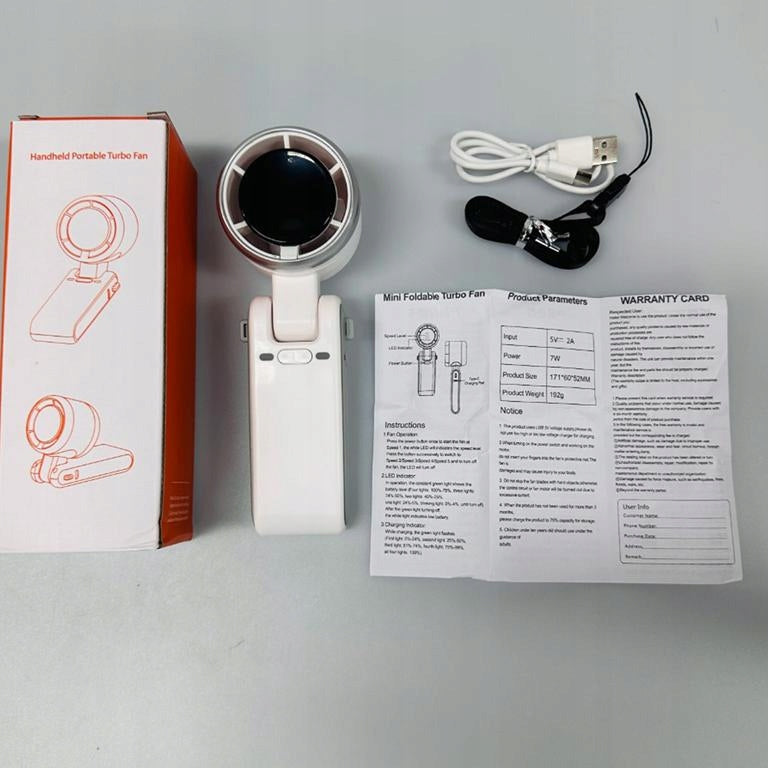 Mini Fan Windmill Portable USB, Quiet, Portable, WINDSY WHITE Model Windsy