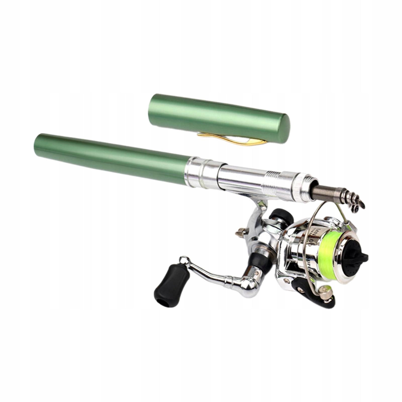 Mini Fishing Rod and Reel Combo 55inch Telescopic Fishing Rod for Ice Green Brand no brand