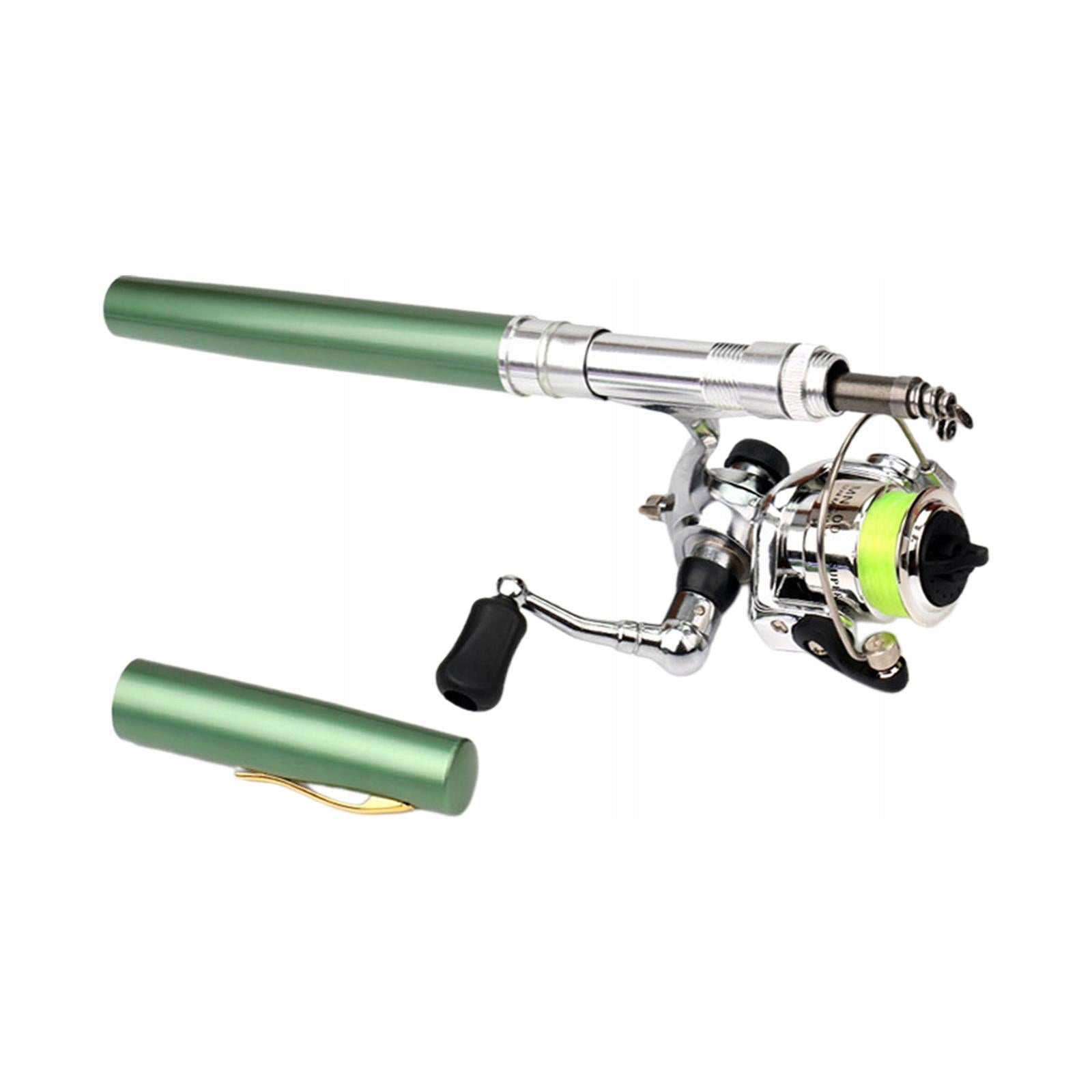 Mini Fishing Rod and Reel Combo 55inch Telescopic Fishing Rod for Ice Green Model mini ice fishing rod