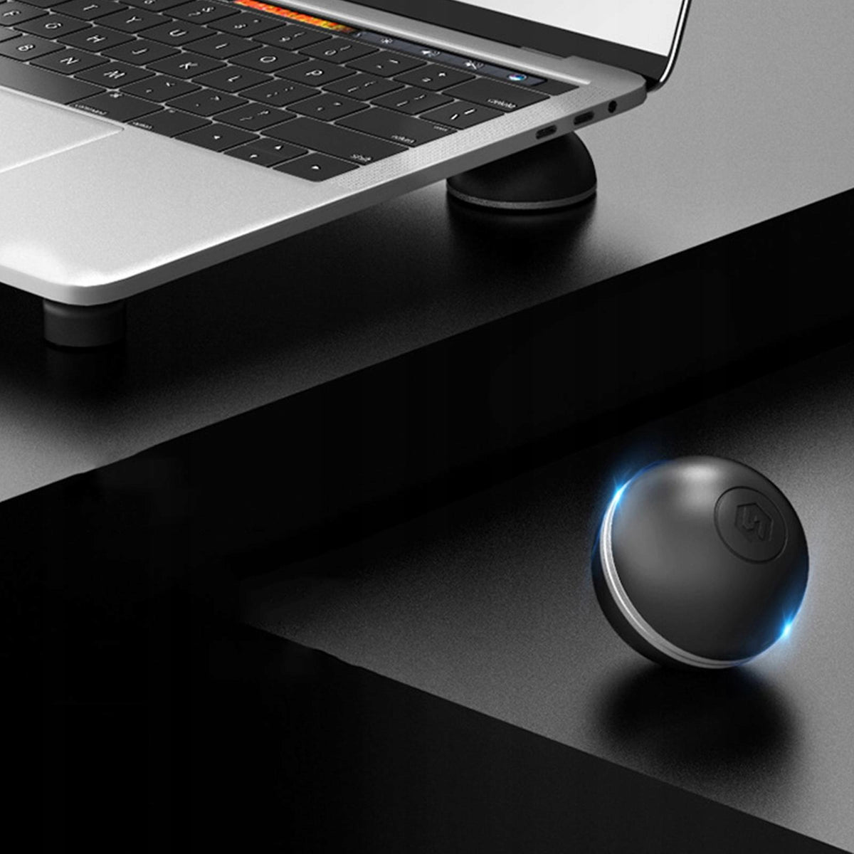 Mini Fold Laptop Stand Holder Magnetic Base Non Slip Heat Dissipation black