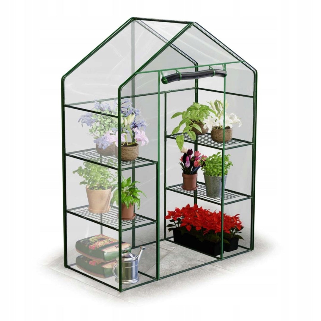 Mini Garden and Balcony Greenhouse 195x140x70 cm with 2 PVC Shelves Product height 195 cm