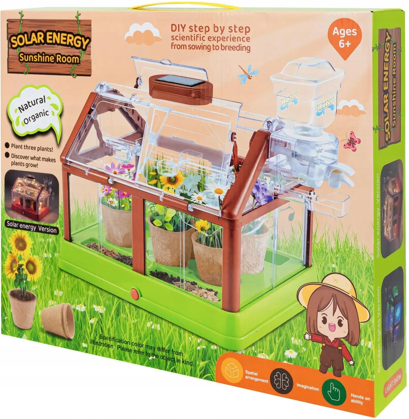 Mini Greenhouse DIY Plant Growing Kit Kids Educational Garden Flowers Product width 23 cm