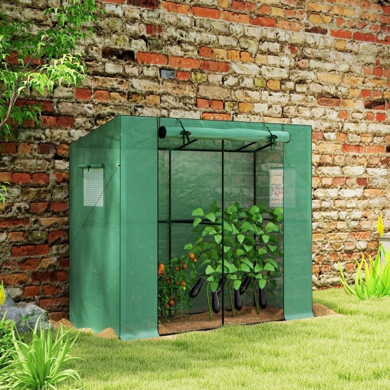 Mini Greenhouse with Rolling Doors and UV Mesh Windows Manufacturer no brand