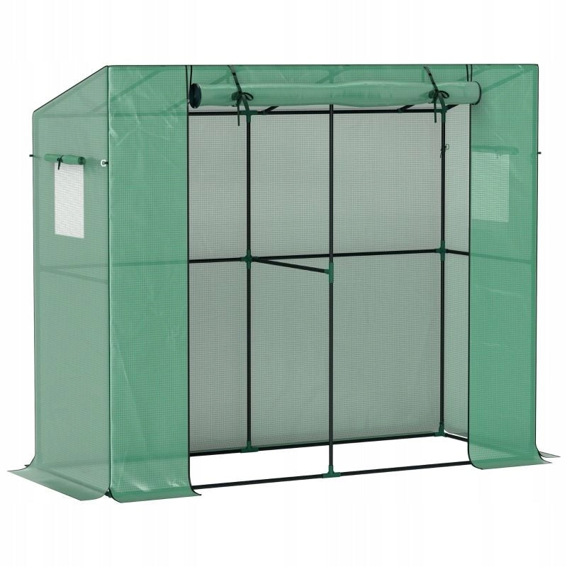 Mini Greenhouse with Rolling Doors and UV Mesh Windows