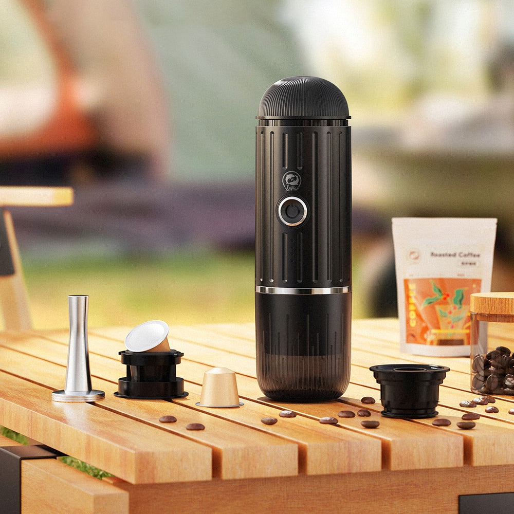 Mini Ground Coffee Maker and Capsules Wireless Travel Camping Manufacturer code NA NESPRESSO TURYSTYCZNY CIŚNIENOWY