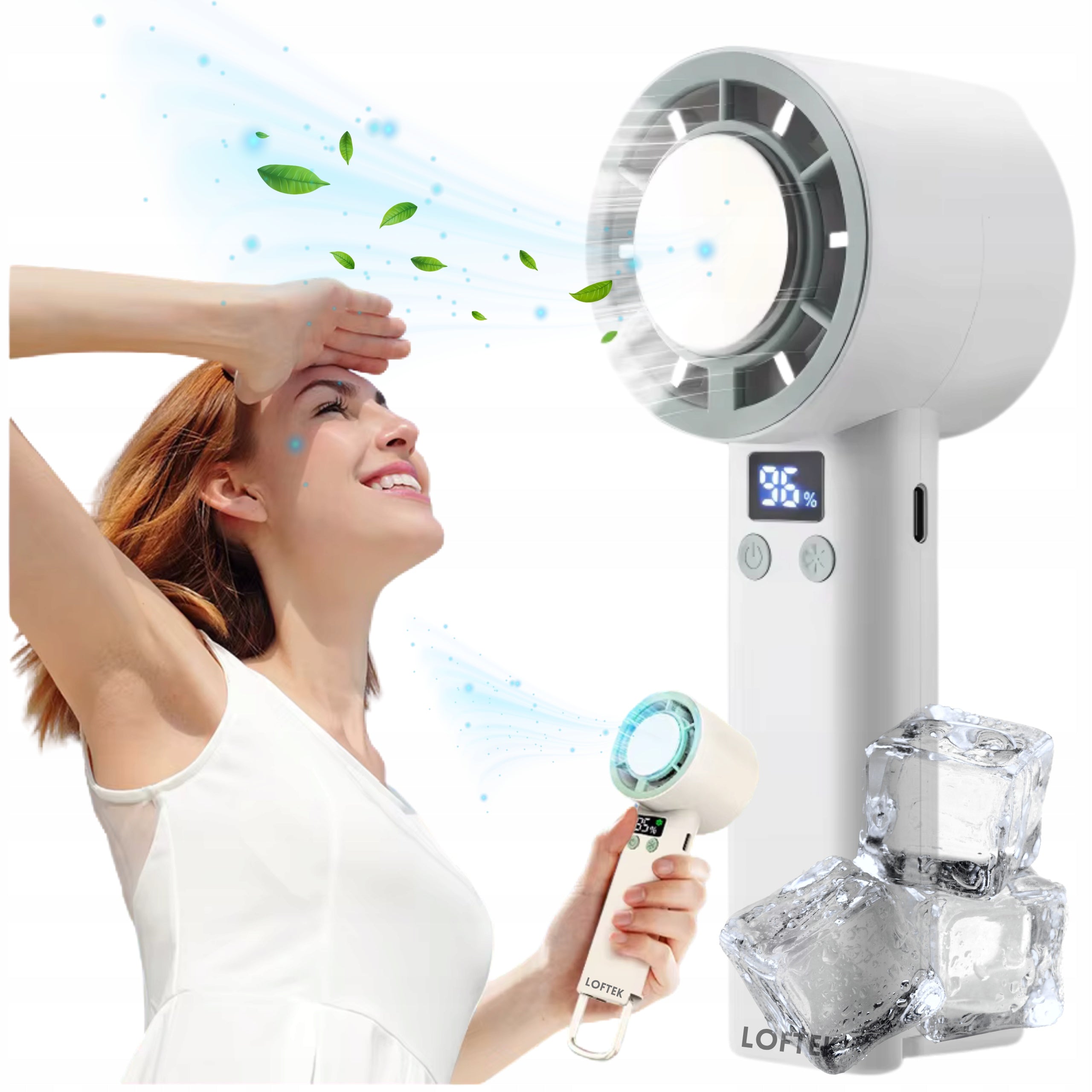 Mini Handheld Electric Fan Portable for Beach USB-C 12W
