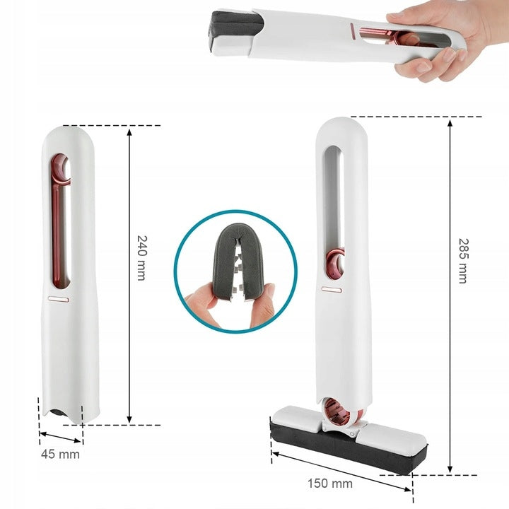 Mini Handheld Mop Portable with Countertop Window Squeezer Universal Packaging status original