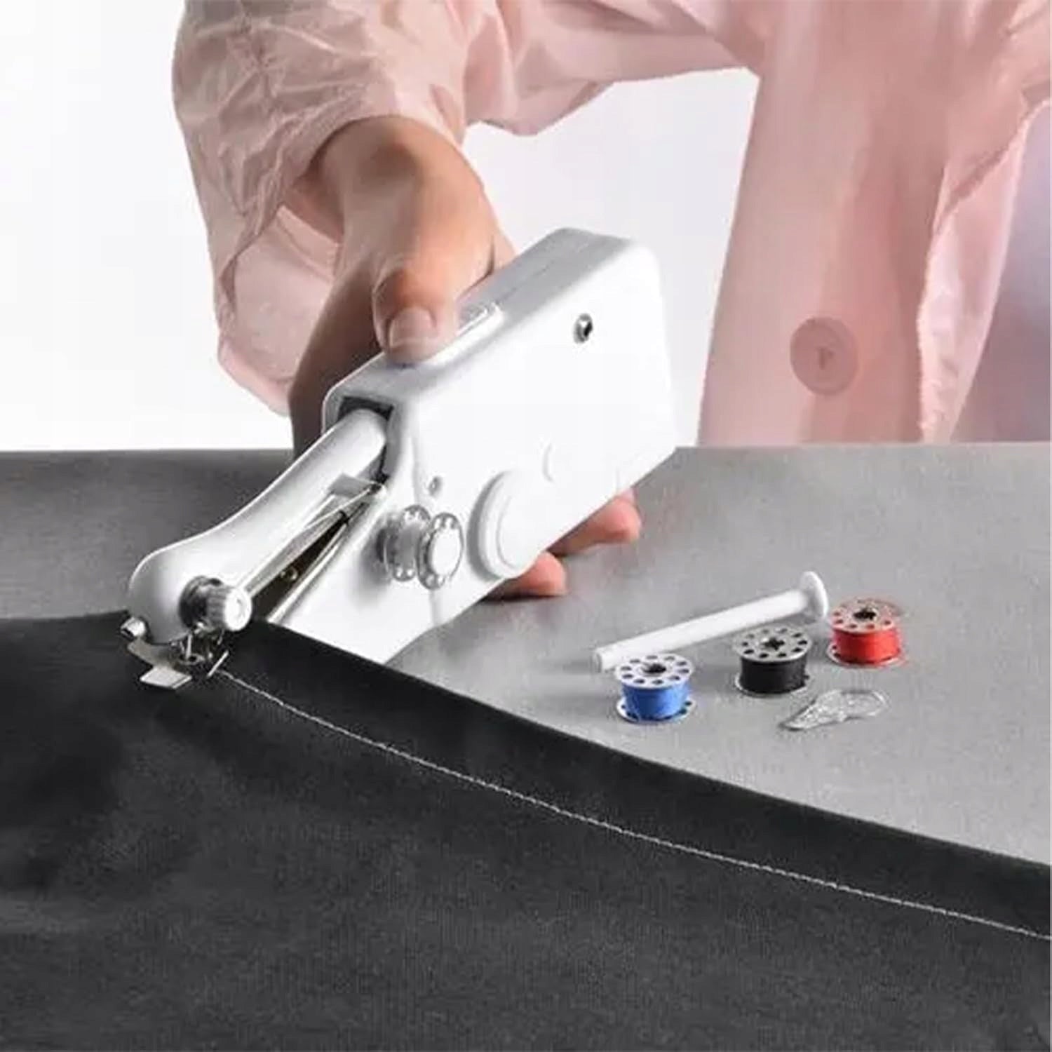 Mini Handheld Portable Electric Sewing Machine, Compact Dominant color white
