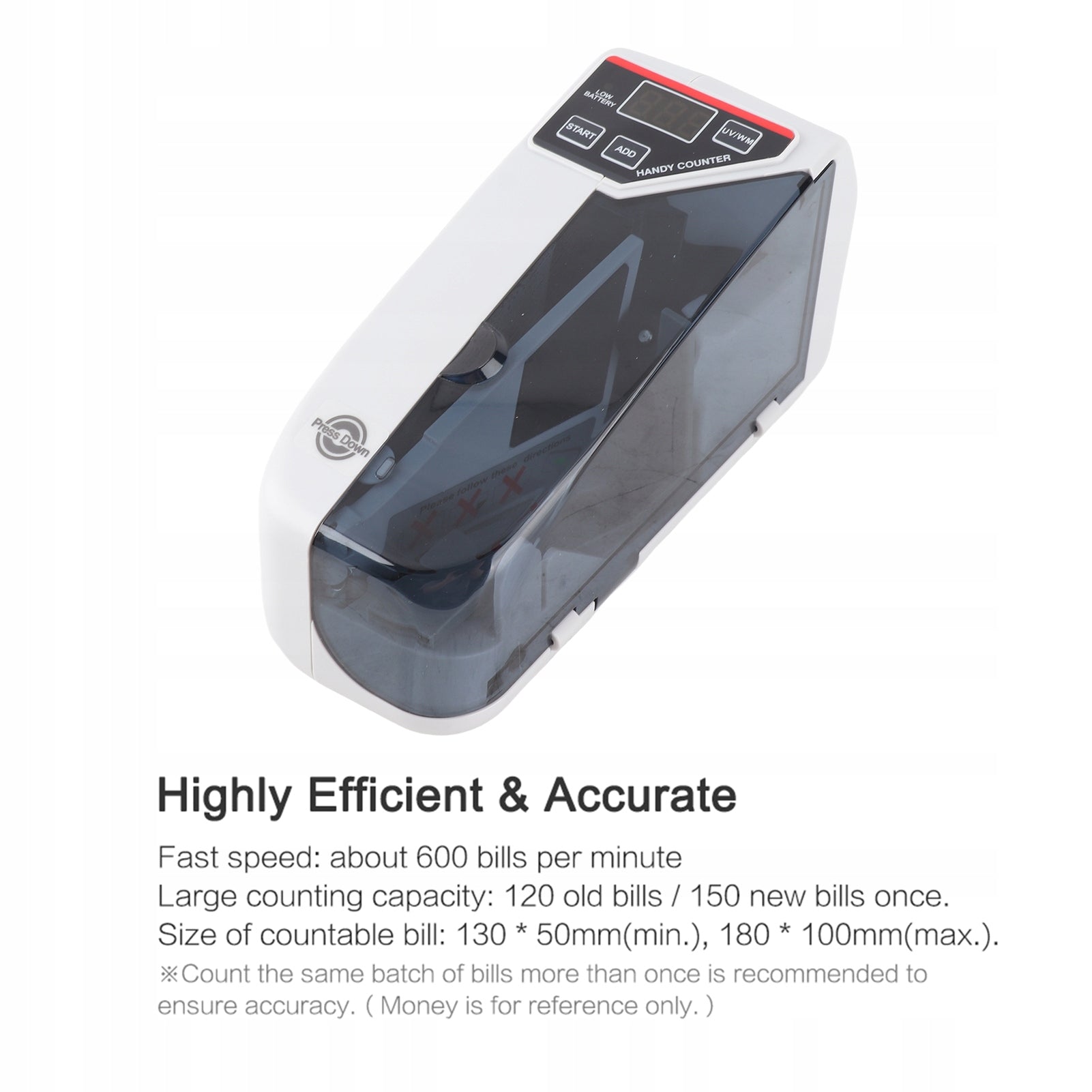 Mini Handy Bill Banknote Currency Machine AC or P8