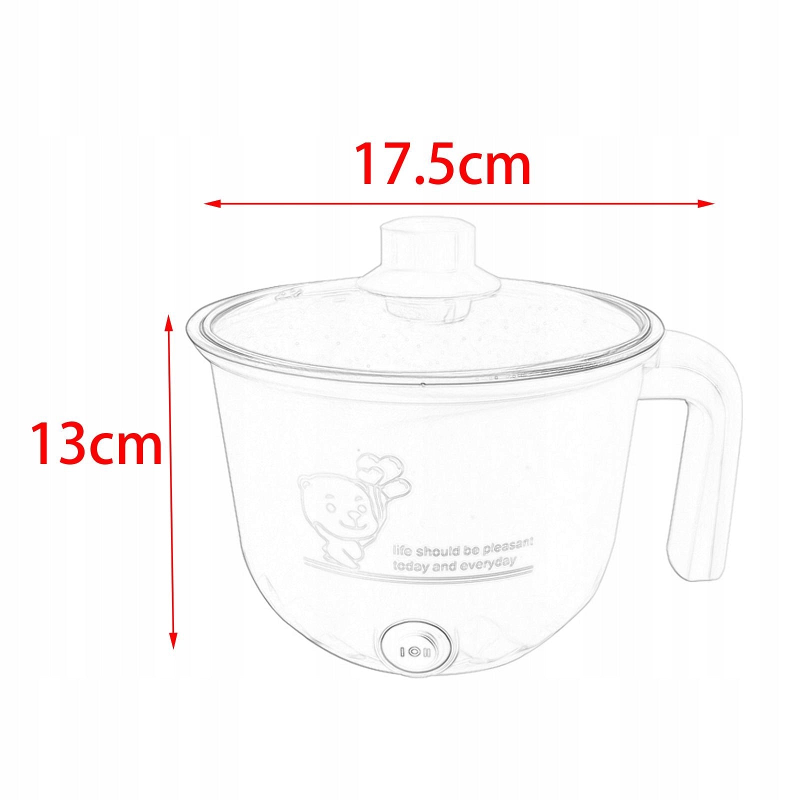 Mini Hot Pot Nonstick Multifunctional 1.8L Noodles Cooker Stainless Blue Brand no brand