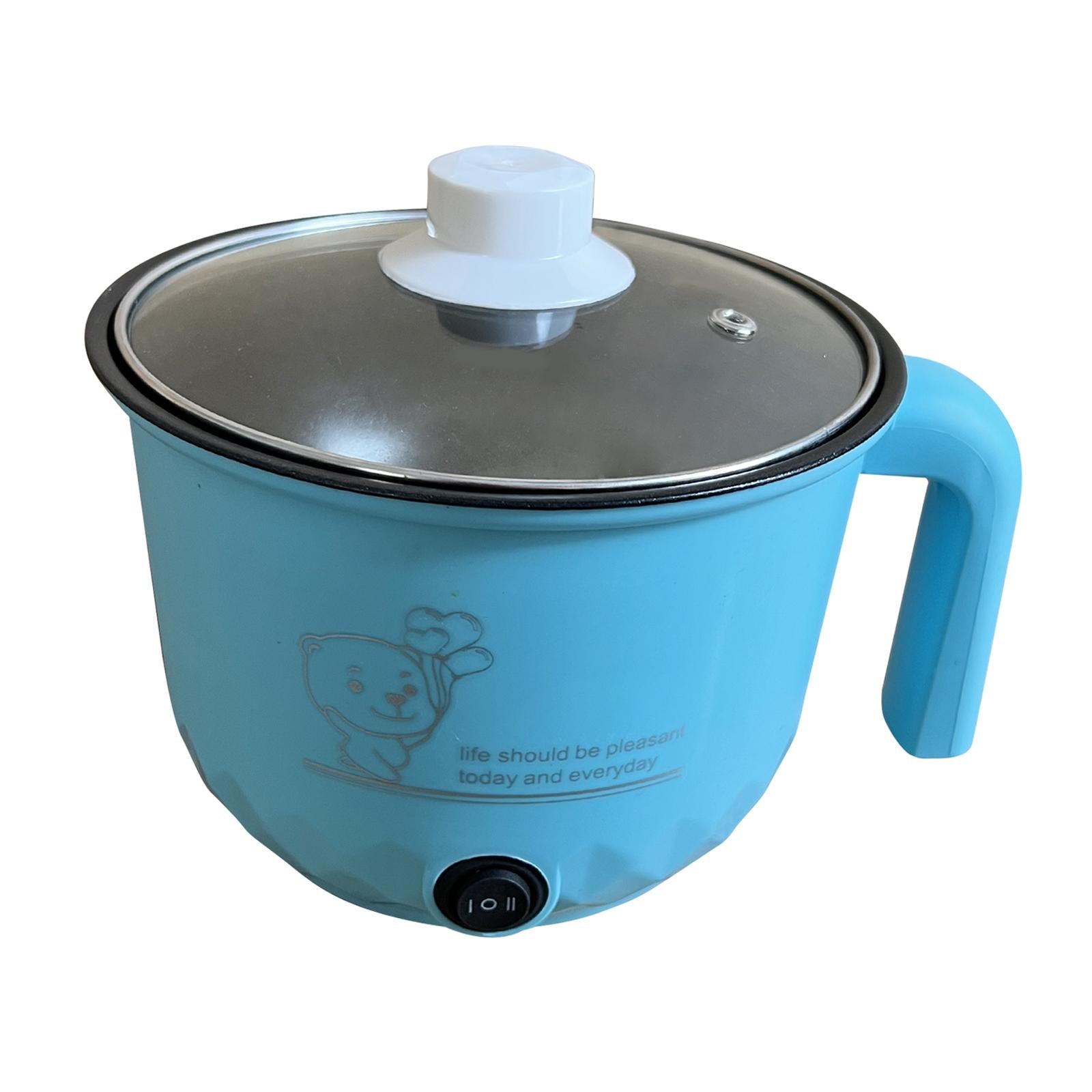 Mini Hot Pot Nonstick Multifunctional 1.8L Noodles Cooker Stainless Blue