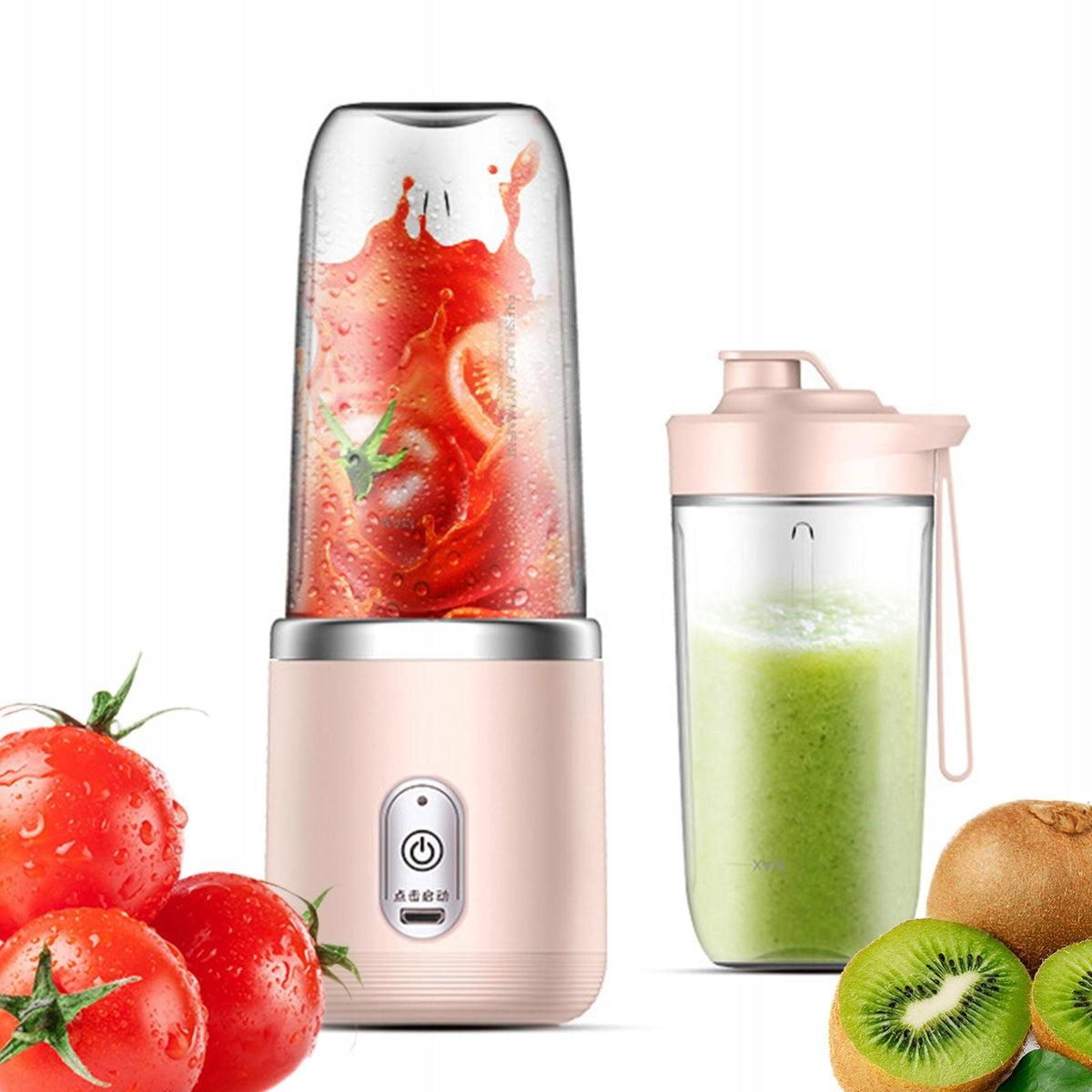 Mini Juicer Juicer Cup USB Fruit Mixer Smoothie Blender Fruit Juicing Pink