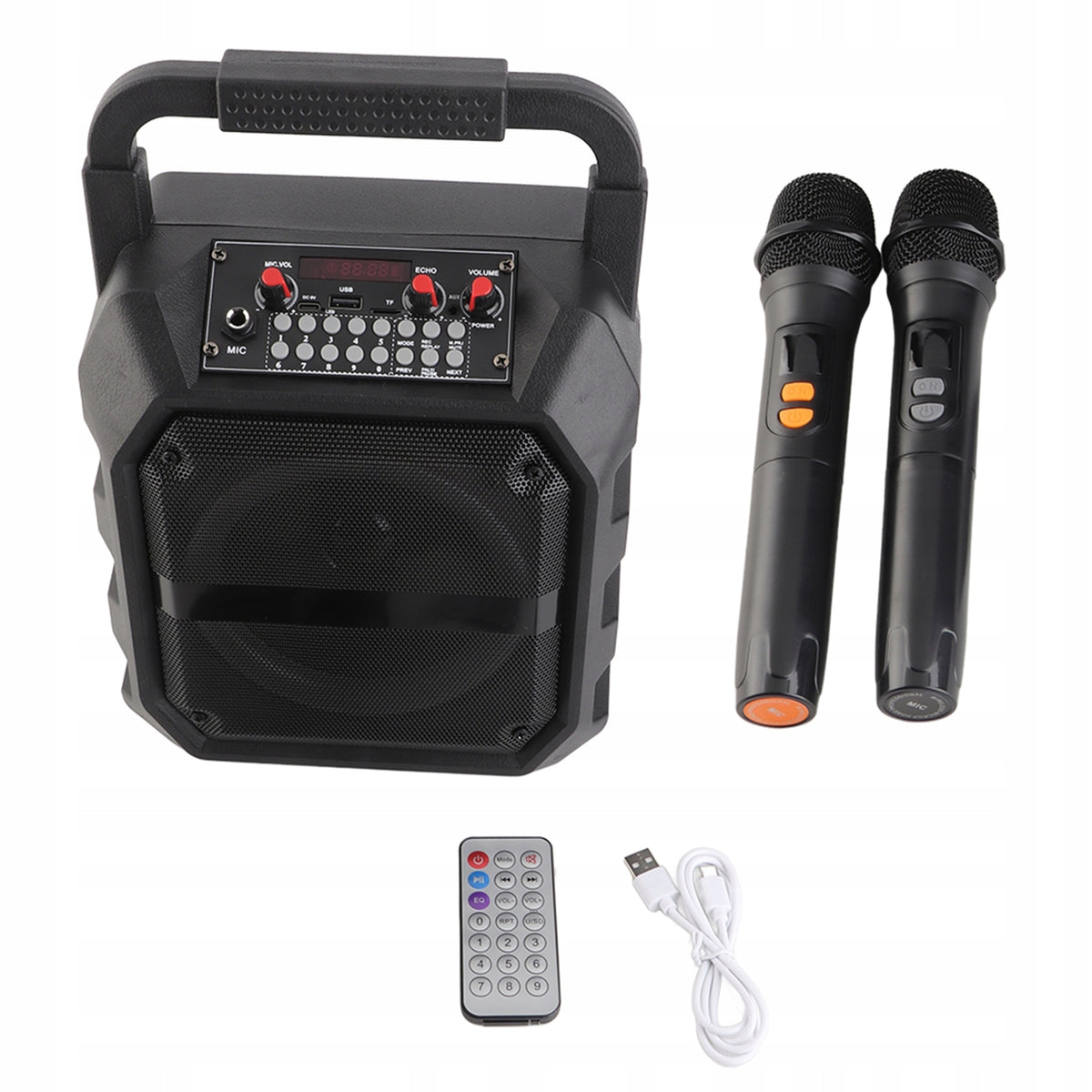 Mini Karaoke Machine Wireless Microphone and Speaker System with 2 R6 Manufacturer code AG250808004395