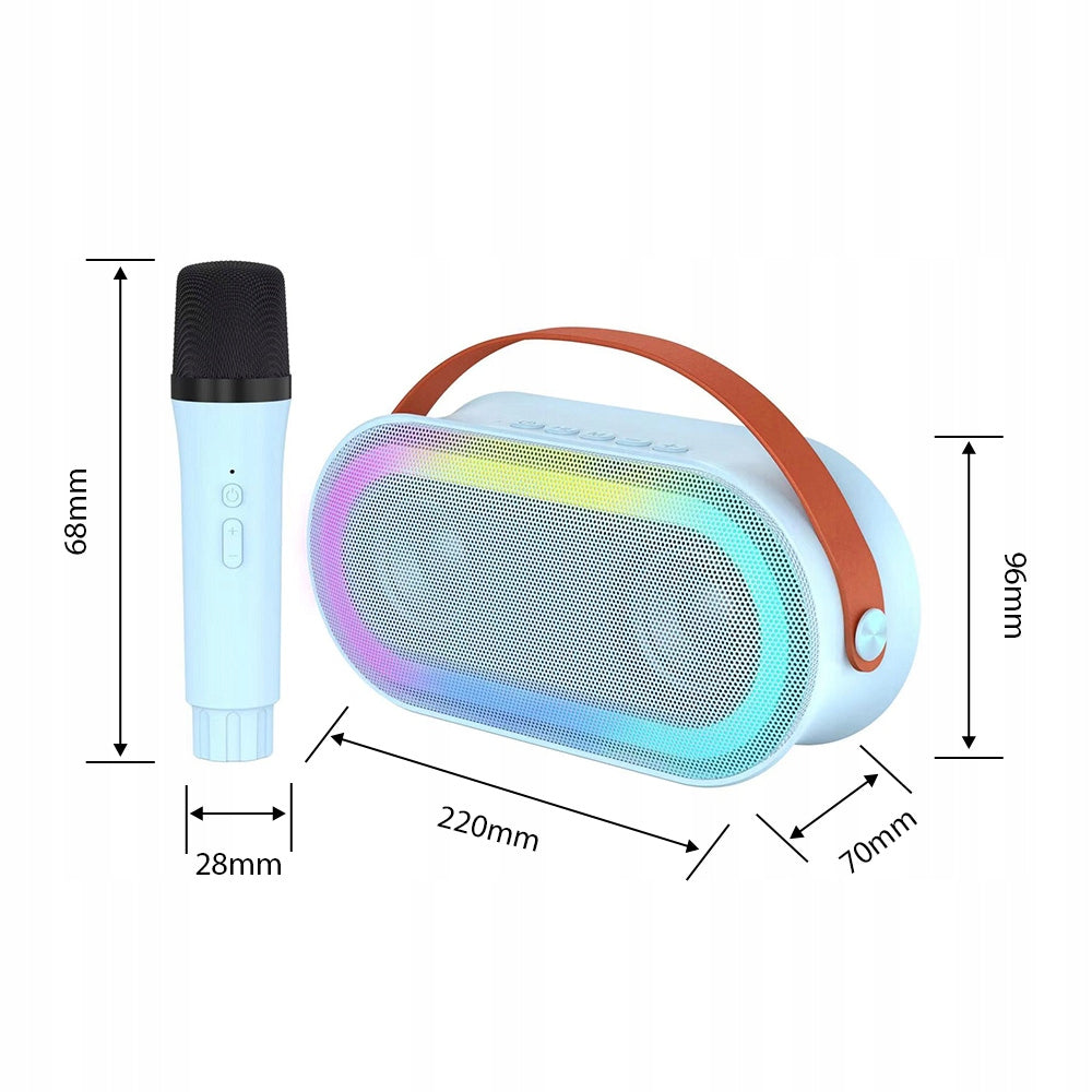 Mini Karaoke Machine with 2 BT ZX Wireless Portable Microphones Manufacturer code AG250801030465