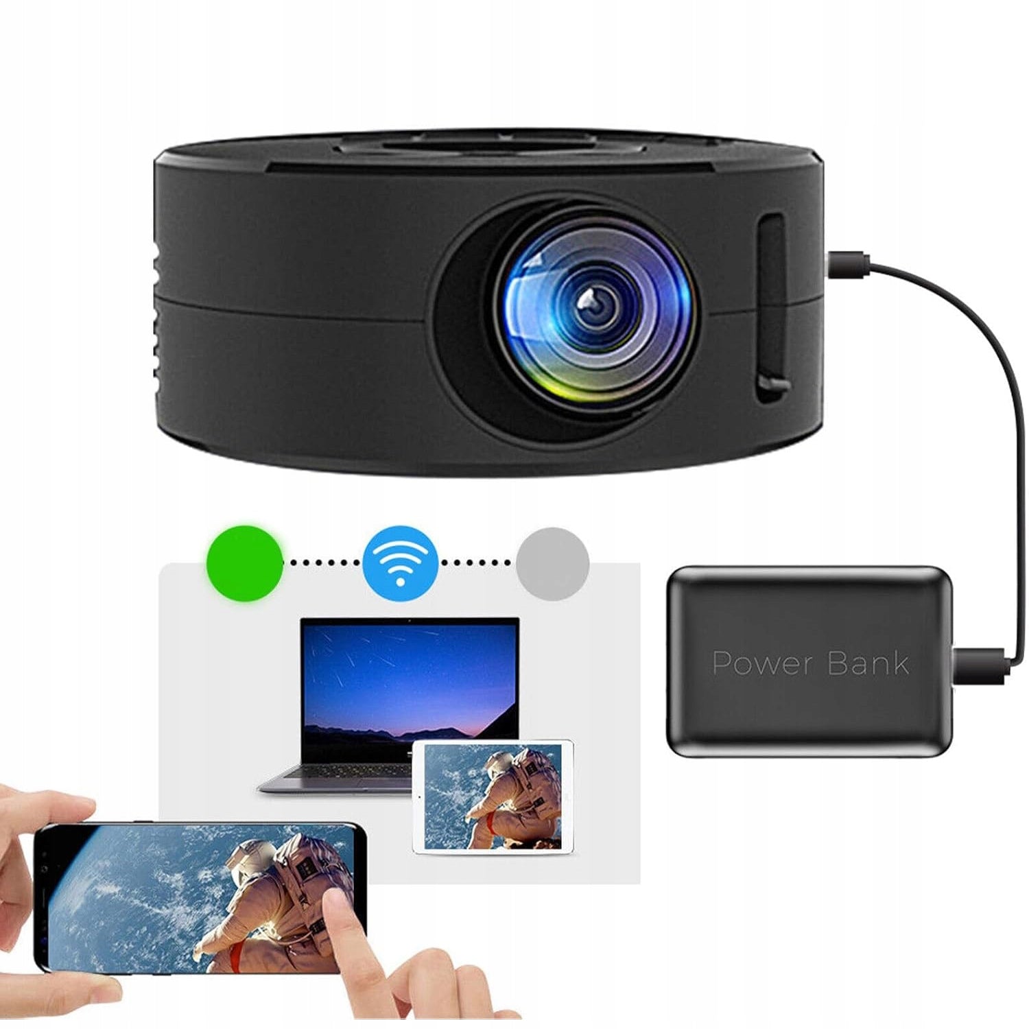 Mini LED Projector Portable Phone Projector Home Theater Projector
