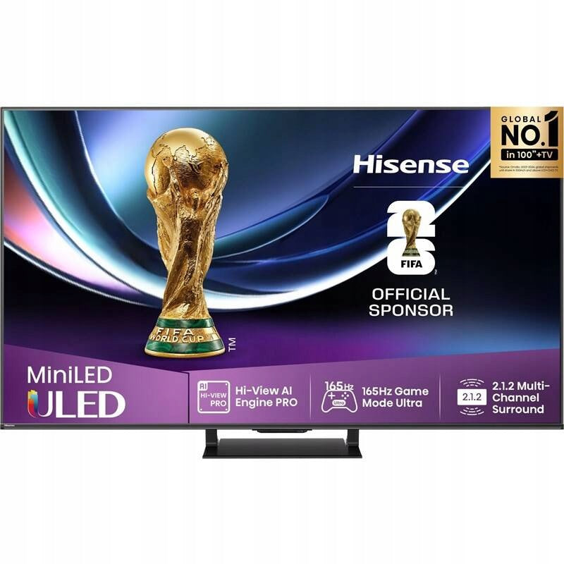 Mini LED TV Hisense 55U7Q PRO 55" 4K UHD black SMART TV 165Hz VIDAA Manufacturer code 55U7Q PRO