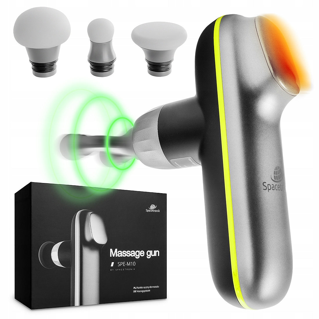 Mini Massage Gun Body Back Massager Heat Function 4 TIPS